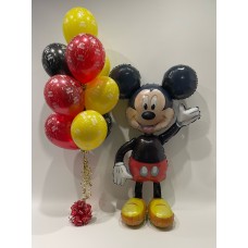 Mickey Mouse Airwalker and Happy Birthday Bouquet